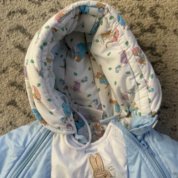 Vtg 1990s Beatrix Potter Quiltex Peter Rabbit Bunting Size  NB - Picture 6 of 9
